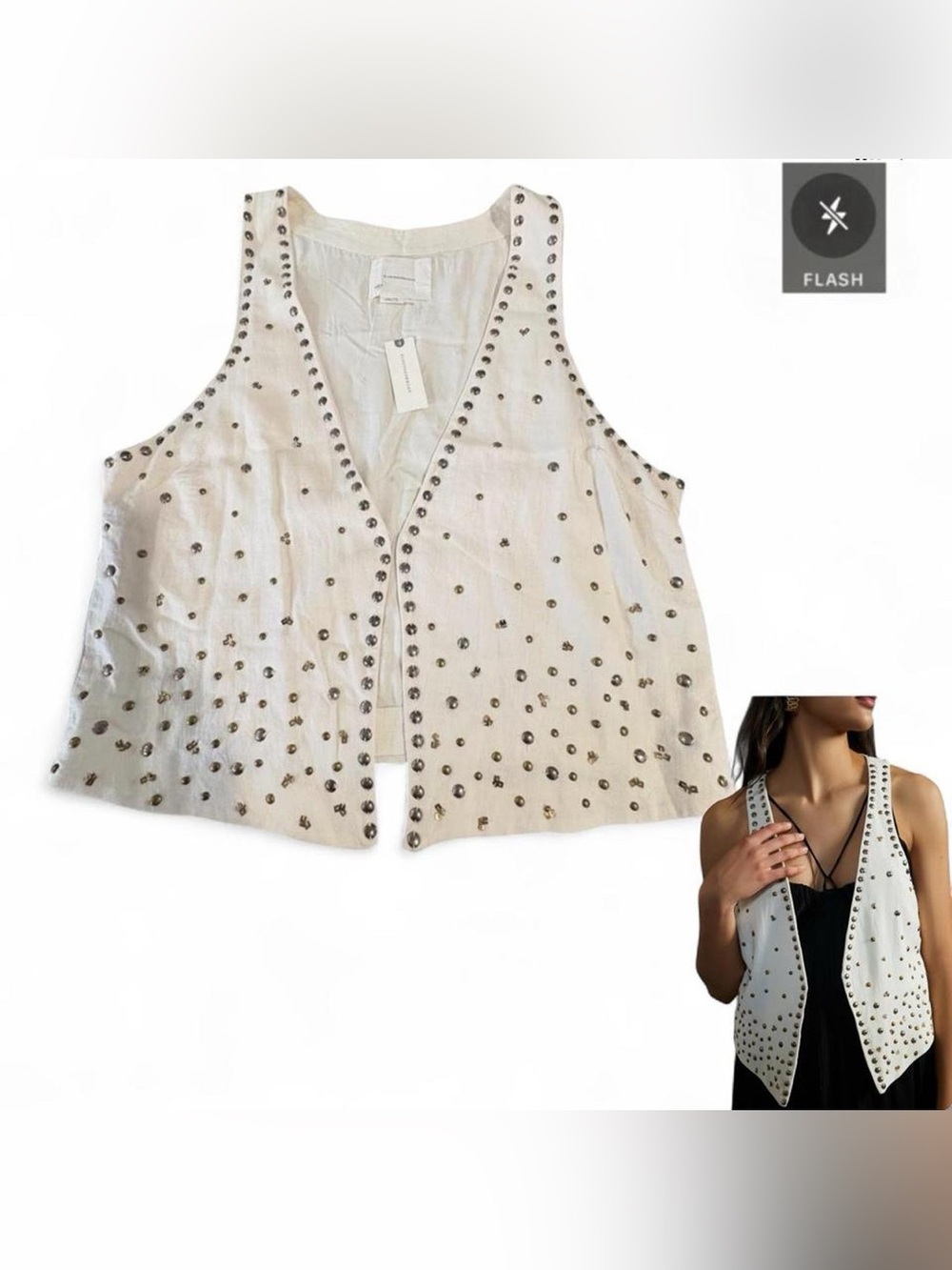 Anthropologie Relaxed Studded Vest!